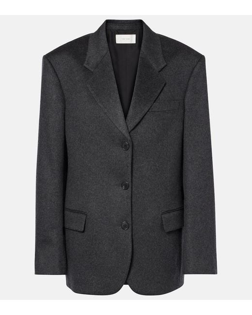 The Row Black Lasonne Cashmere Blazer