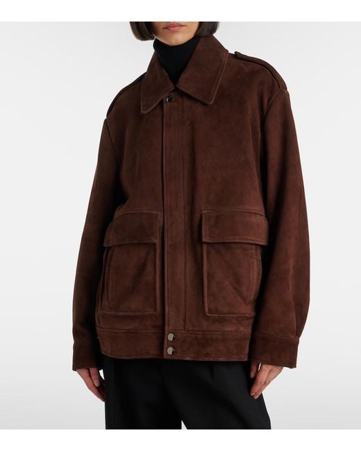 Nour Hammour Brown Drey Suede Field Jacket