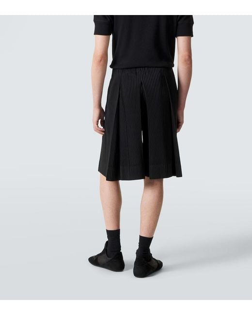 Homme Plissé Issey Miyake Black Tailored Pleats 2 Bermuda Shorts for men