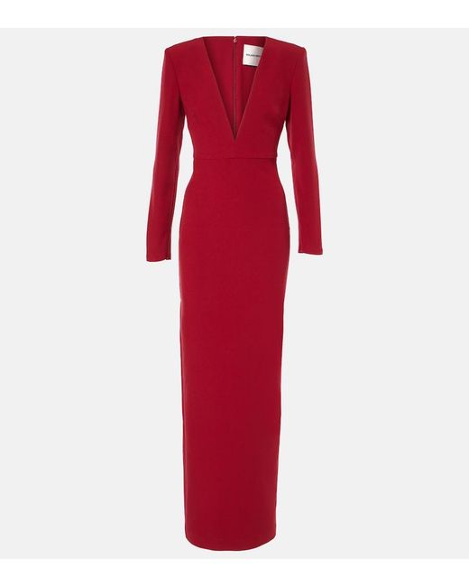 Roland Mouret Red Crepe Gown