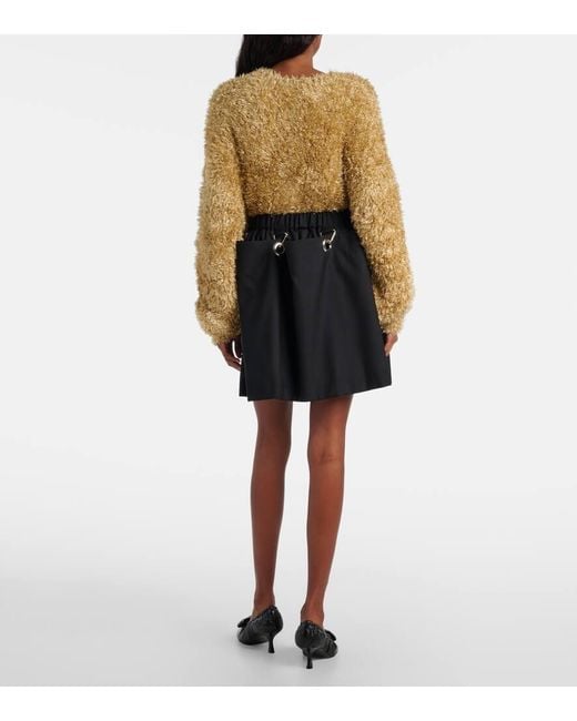 Noir Kei Ninomiya Black Wool Miniskirt