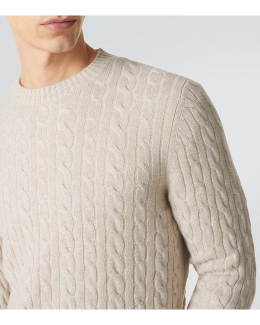 arch4 White Cable-Knit Cashmere Sweater for men