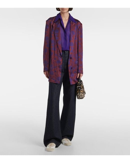 Dries Van Noten Natural Suede-Trimmed Leather Sneakers