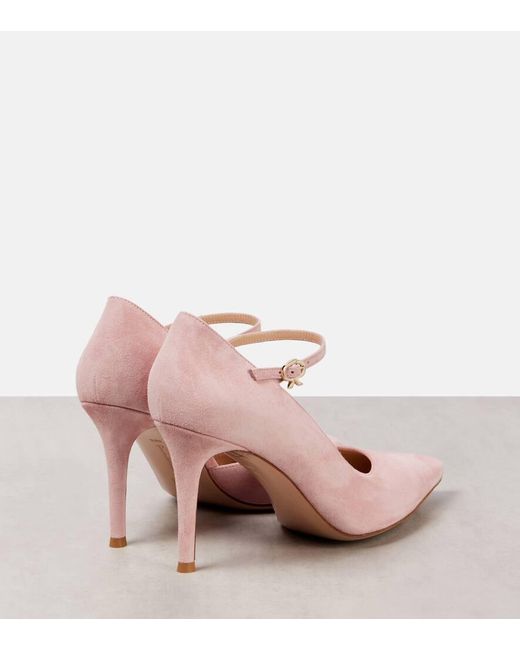 Escarpins En Daim Gianvito Rossi en coloris Pink