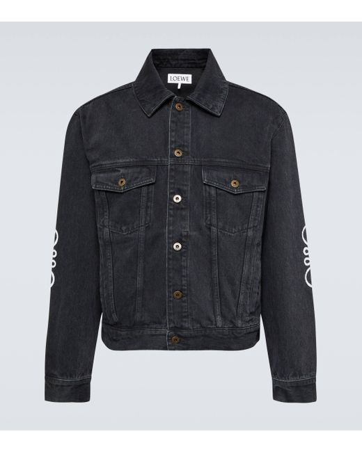 Loewe Black Anagram Denim Jacket for men