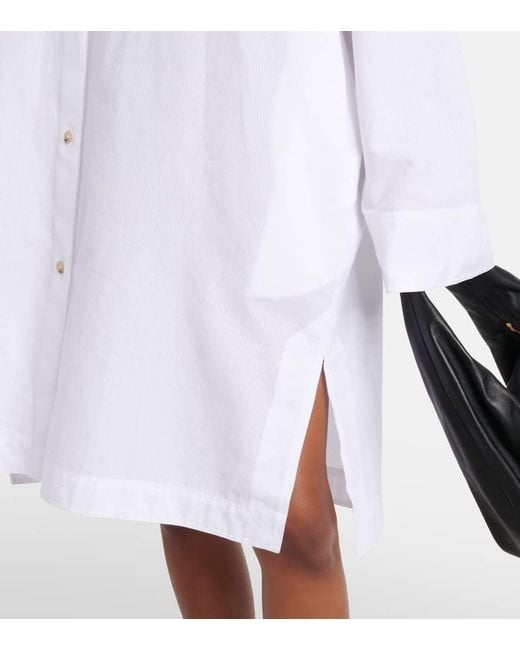Totême  White Oversized Cotton Shirt Dress