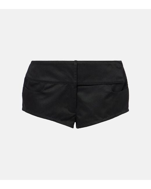 Courreges Black Low-Rise Shorts