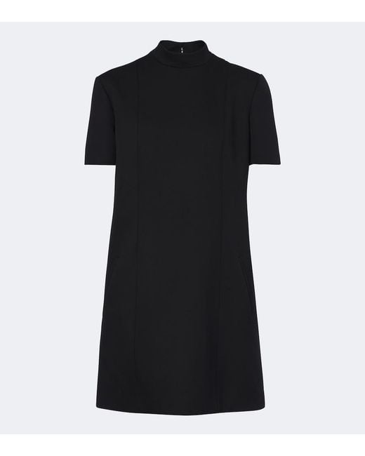 Gucci Black Wool Mockneck Minidress