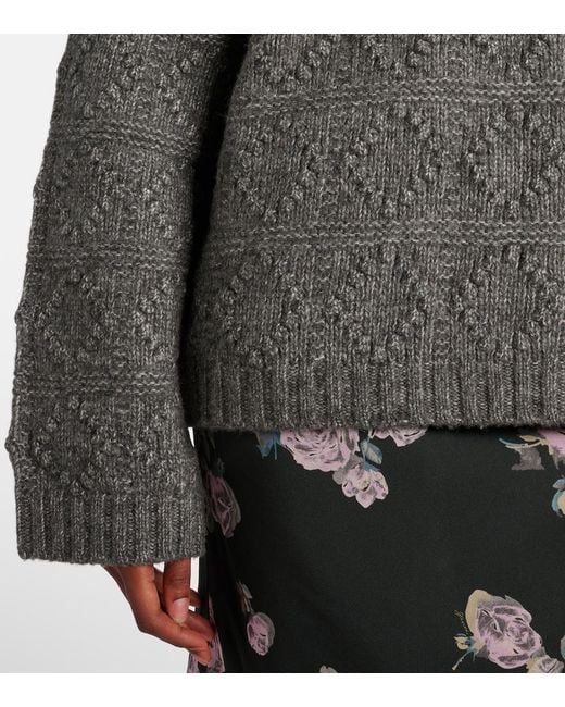 Ganni Gray Bubble Sweater