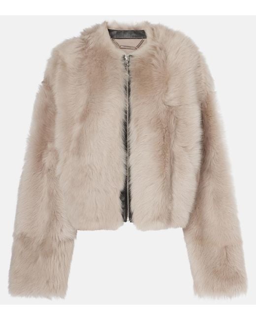 Nour Hammour Natural Dianne Shearling Jacket
