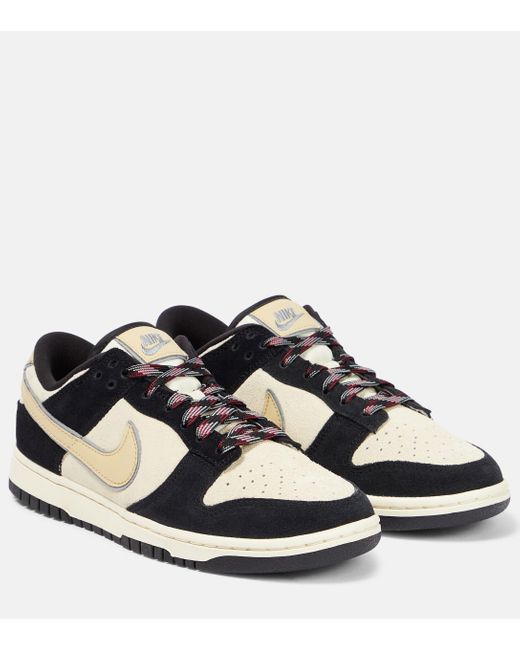 Nike Dunk Low Suede Sneakers in Black Lyst UK