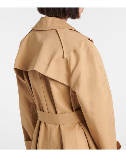 Victoria Beckham Natural Cotton Trench Coat
