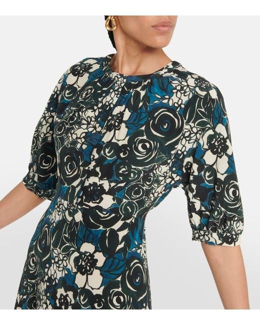 Robe Midi Bronzo En Crepe De Soie Max Mara en coloris Green