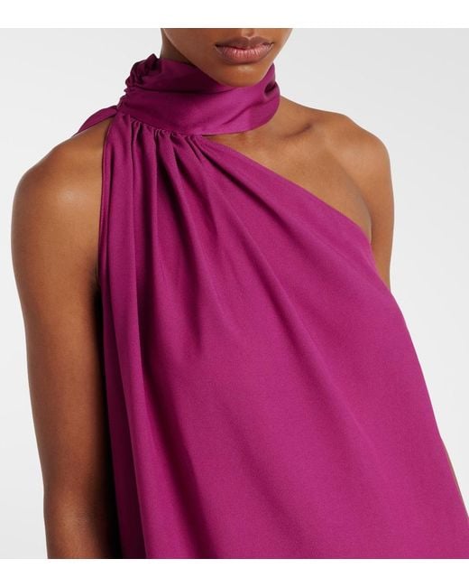 Taller Marmo Purple Astor Scarf-Detail Maxi Dress