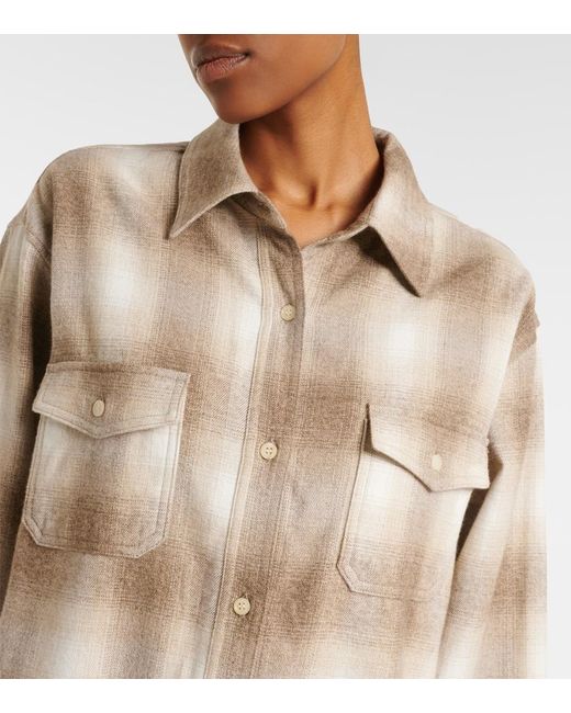 Citizens of Humanity Natural Kota Checked Cotton Flannel Shirt