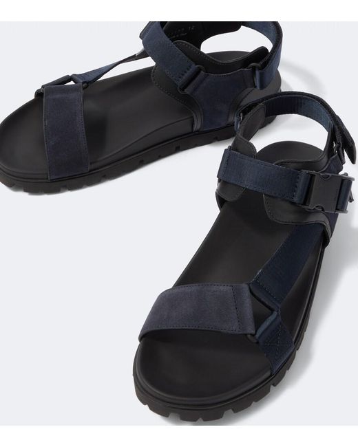 Prada Black Suede Sandals for men