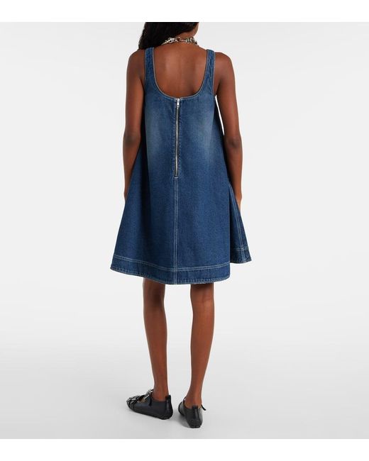 Simone Rocha Blue Distressed Denim Minidress