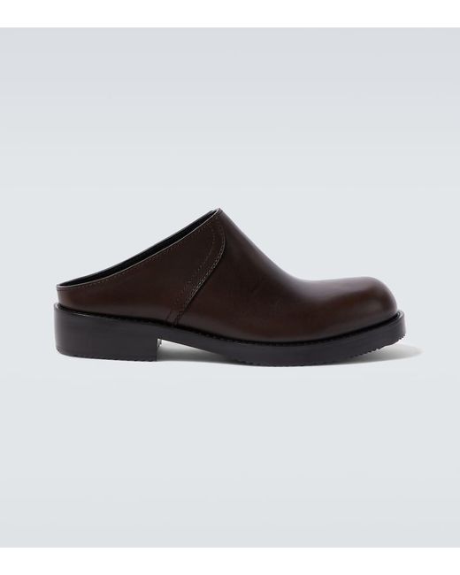 Dries Van Noten Brown Leather Mules for men