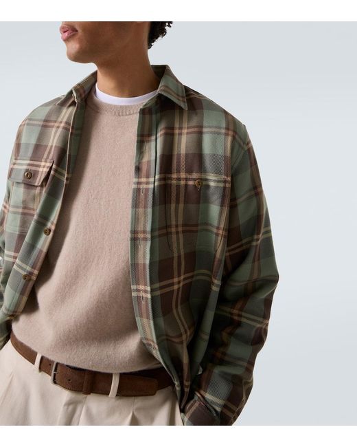 Ralph Lauren Gray Checked Cotton Shirt for men