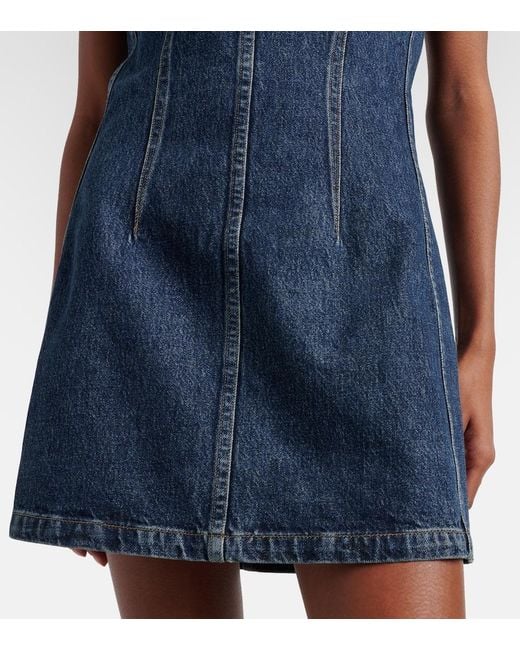 Agolde Blue Barton Denim Minidress