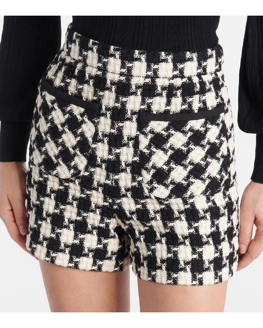 Valentino Black Mossi Tweed Shorts