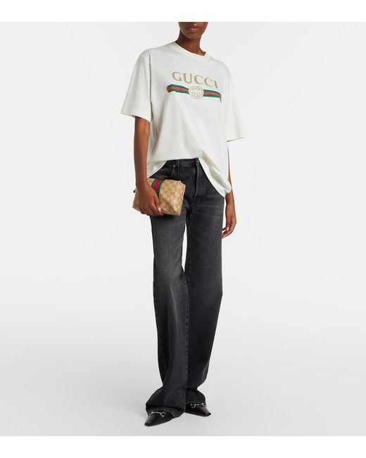 Gucci Natural Essence Gg Canvas Mini Pouch