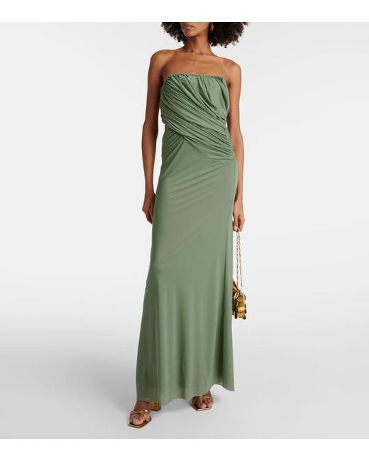 Christopher Esber Green Cutout Jersey Maxi Dress
