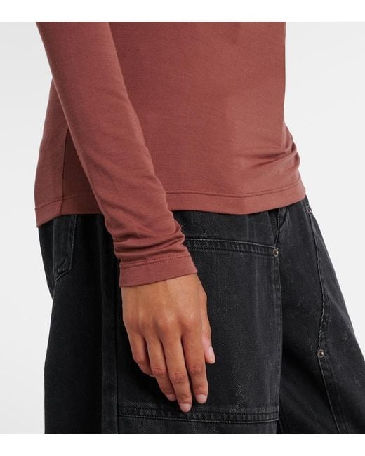 Isabel Marant Red Dressi Draped Jersey Top