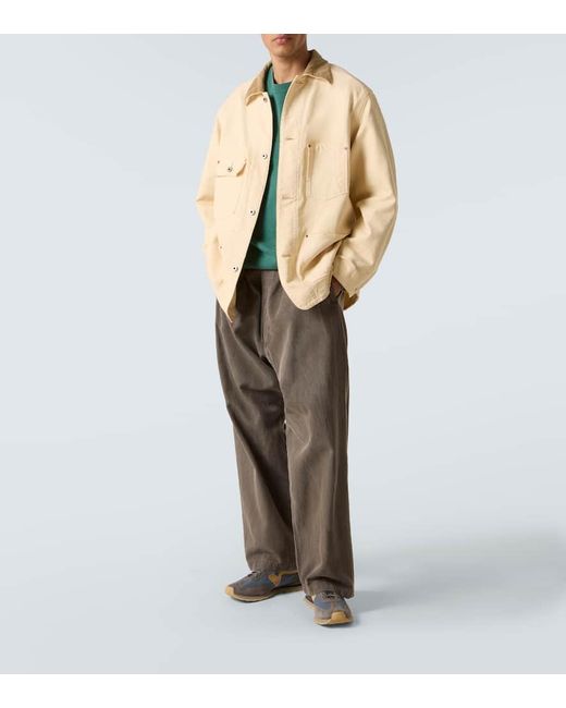 Visvim Blue Fkt Runner Suede-Trimmed Sneakers for men