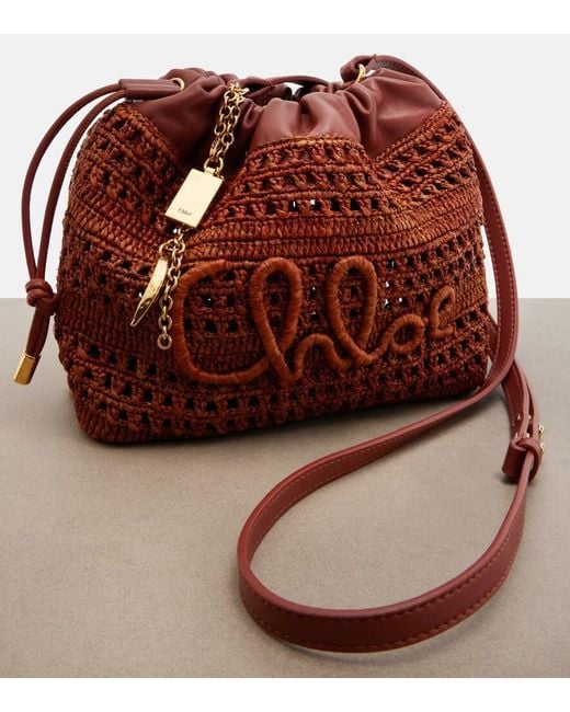 Borsa A Secchiello Mini di Chloé in Red