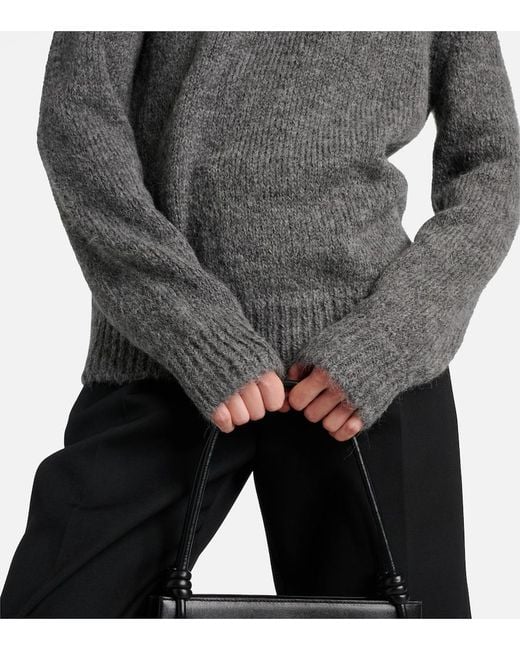 Jil Sander Gray Alpaca And Wool-Blend Sweater