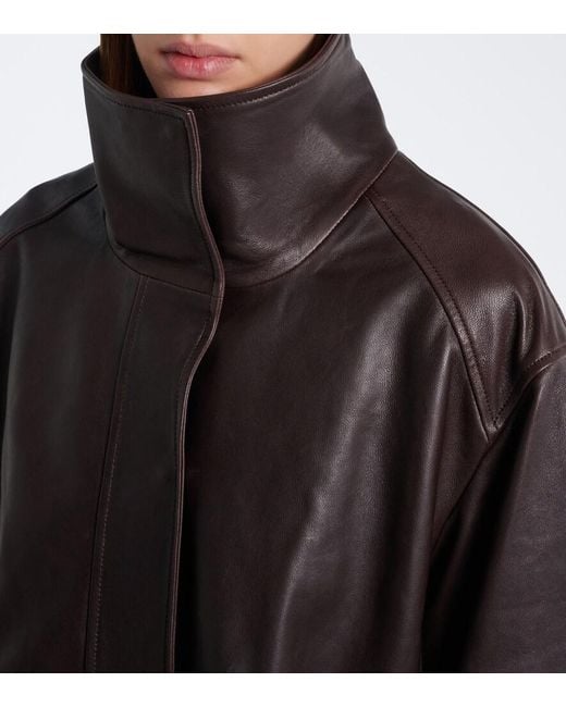 Nour Hammour Black Lowen Leather Jacket