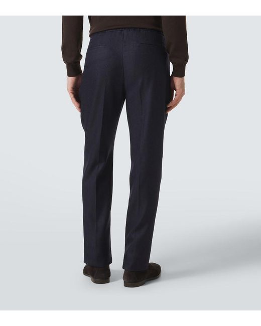 Lardini Blue Wool Slim Pants for men