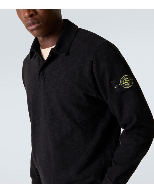 Stone Island Polohemd Compass Aus Baumwolle in Black für Herren