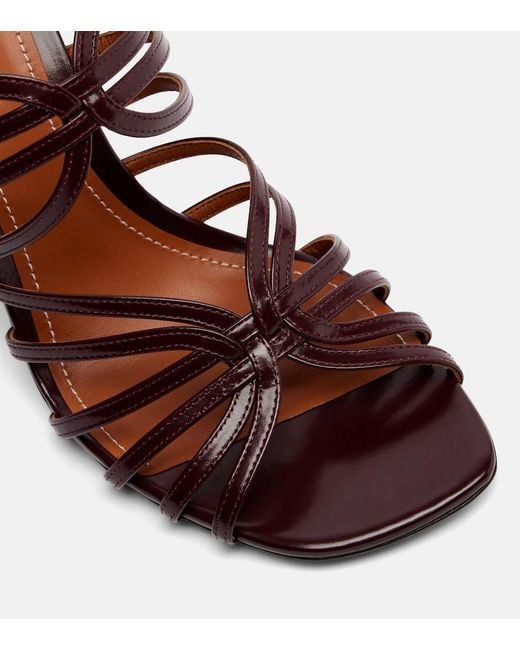 Zimmermann Brown Aura 85 Patent Leather Mules