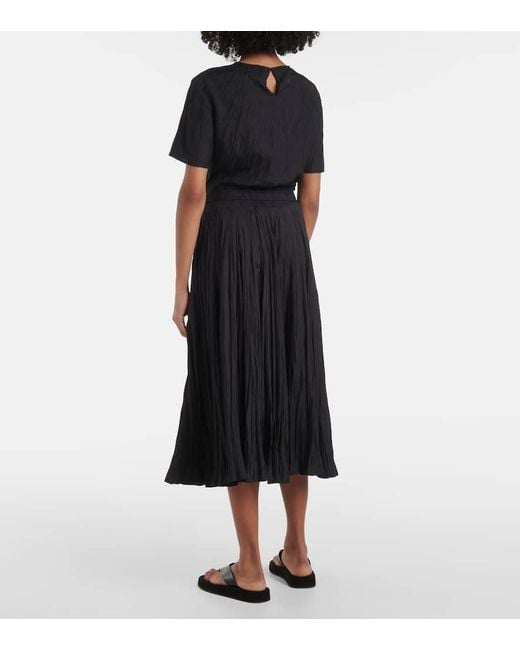 Joseph Black Sully Silk Midi Skirt