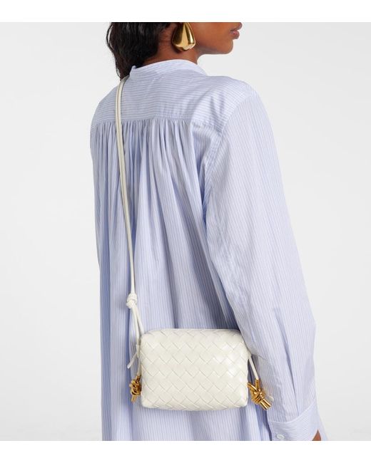 Bottega Veneta Natural Loop Mini Leather Crossbody Bag