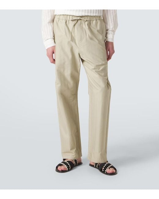 Frescobol Carioca Natural Rocha Cotton Twill Wide-Leg Pants for men