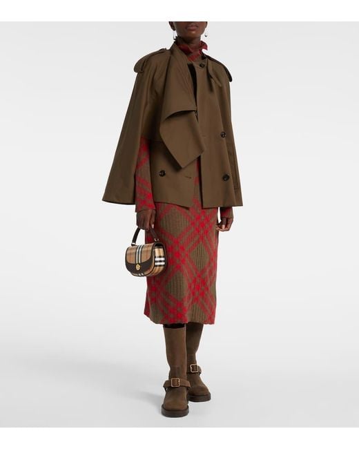Burberry Brown Cape Aus Baumwolle