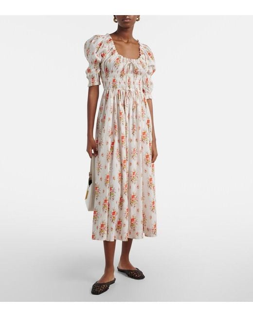 Doen Multicolor Midikleid Ischia Aus Baumwolle