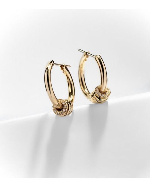 Spinelli Kilcollin Metallic Ara 18kt Gold Earrings With White Diamonds