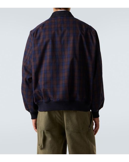Comme des Garçons Blue Checked Cotton Blouson for men
