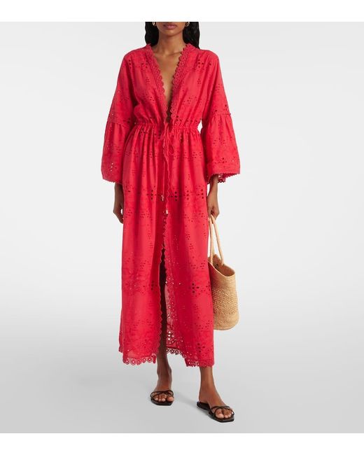 Melissa Odabash Tallulah Embroidered Cotton Kaftan
