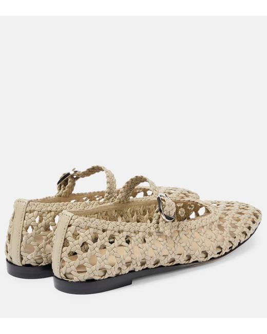 Le Monde Beryl Natural Woven Leather Ballet Flats