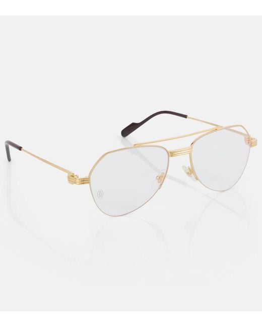 Cartier Metallic Premiere Aviator Glasses