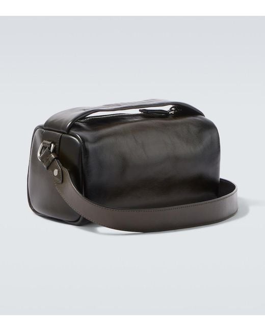Prada Black Leather Tote Bag for men