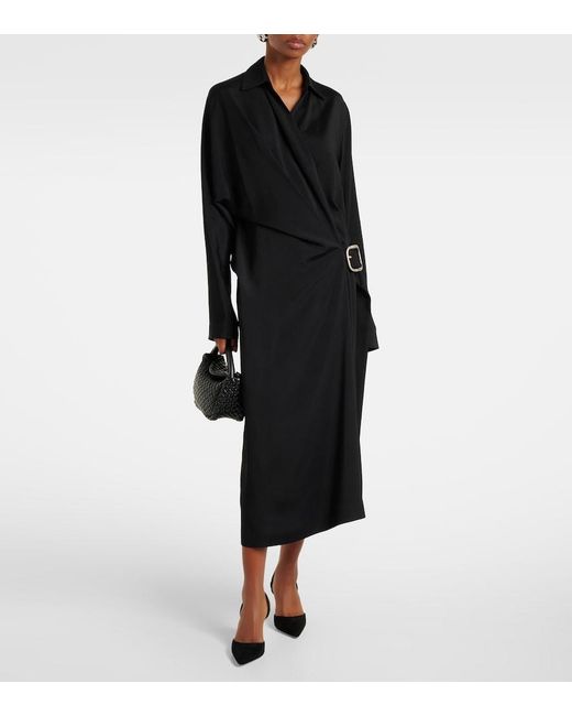 Manolo Blahnik Black Carolyne 70 Suede Slingback Pumps