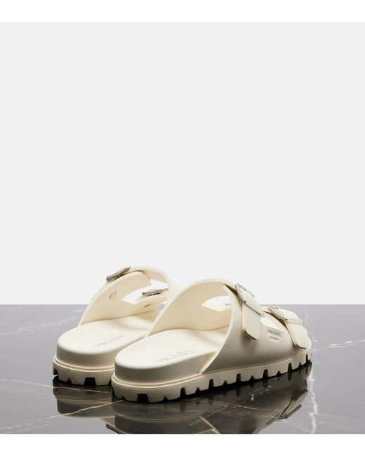 Prada Natural Logo Sandals