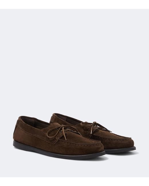 Saman Amel Brown City Moc Suede Boat Shoes for men