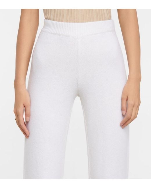 Alanui White Cordillera Fringed Virgin Wool Pants